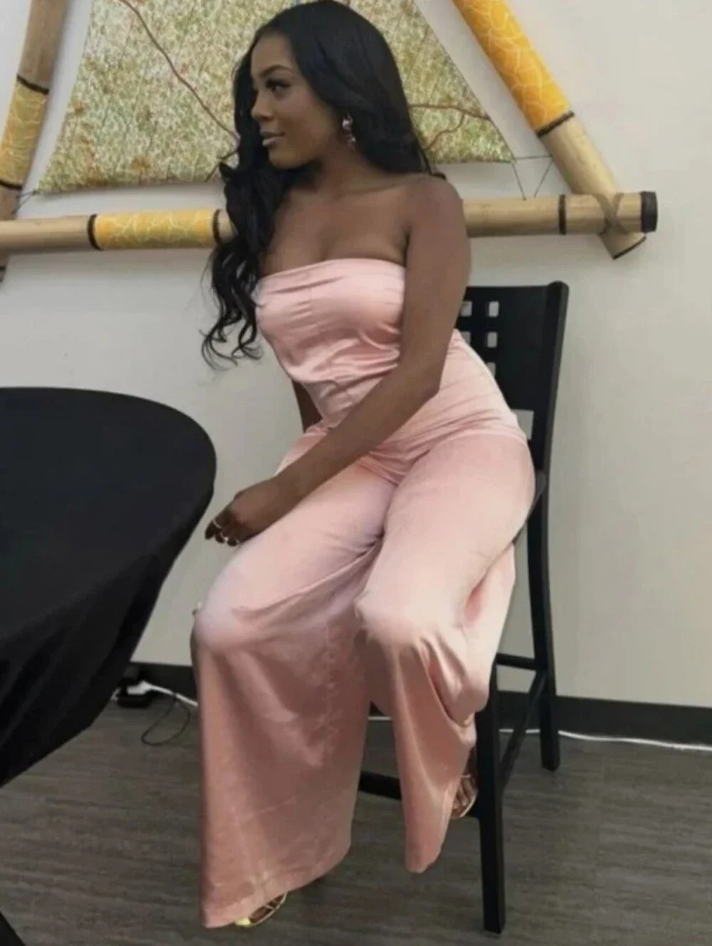 Zara * Satin Jumpsuit Pink Size XS and S